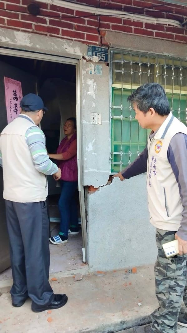 強震無情，愛心無價 臺南榮服處攜手臺南榮家及退軍社團，齊力照護受災榮民眷