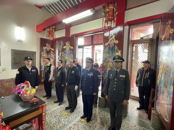 臺南市榮服處紀念麻豆區北河宮飛將軍廟詹興民烈士 舉辦春祭典禮