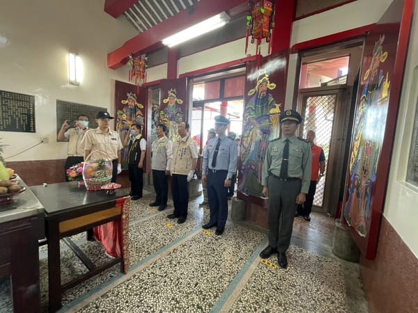 臺南市榮服處紀念麻豆區北河宮飛將軍廟詹興民烈士 舉辦秋祭典禮